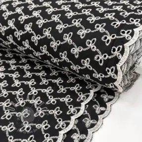Puuvillakangas EMBROIDERY Rosemary black