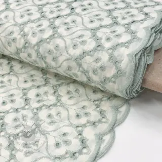 Puuvillakangas EMBROIDERY Lilian mint