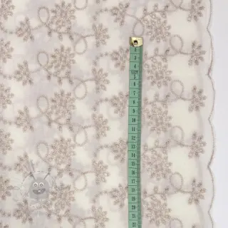 Puuvillakangas EMBROIDERY Lilian ecru