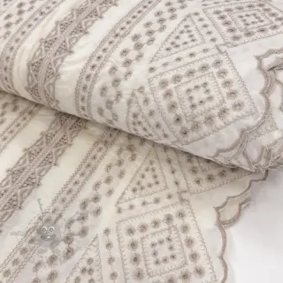 Puuvillakangas EMBROIDERY Lilian beige