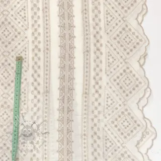 Puuvillakangas EMBROIDERY Lilian beige