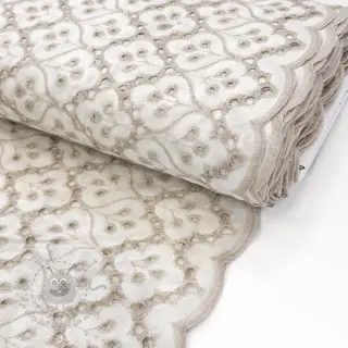 Puuvillakangas EMBROIDERY Lilian natural