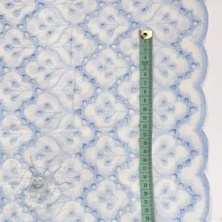 Puuvillakangas EMBROIDERY Lilian blue