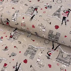 Dekoračná látka Linenlook Cute Paris multico