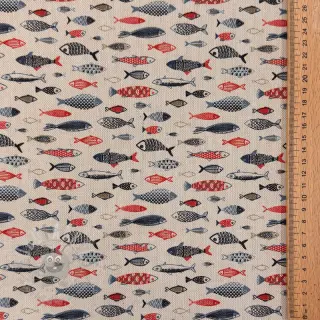 Sisustuskangas Linenlook Aquarium multico