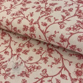Sisustuskangas Linenlook Meredith rouge