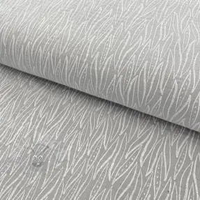 Kaksinkertainen harsokangas/musliini Leaves light grey