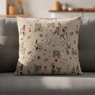 Dekoračná látka Linenlook Cute Paris multico