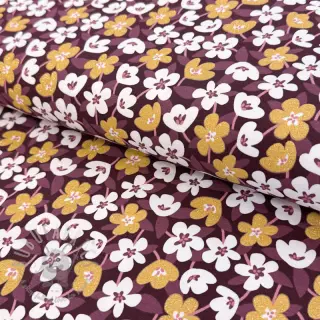 Neulos GLITTER Flowers wine red