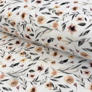 Neulos WAFFLE Flowers white digital print