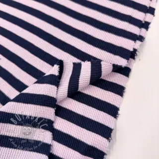 Neulos WAFFLE YARN DYED Stripes navy lilac