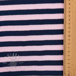 Neulos WAFFLE YARN DYED Stripes navy lilac