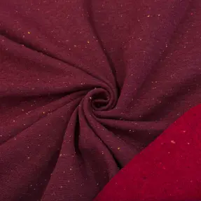 Teplákovina počesaná COSY burgundy melange