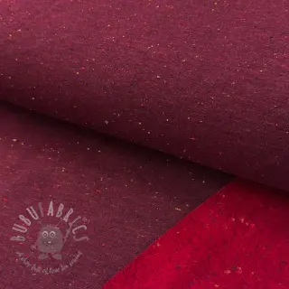 Harjattu collegekangas COSY burgundy melange