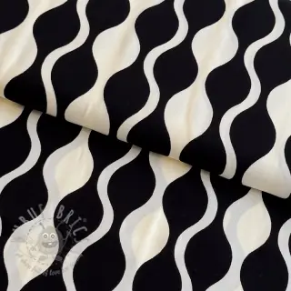 Viskoosi ECOVERO Abstract black ecru