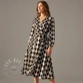 Viskoosi ECOVERO Abstract black ecru