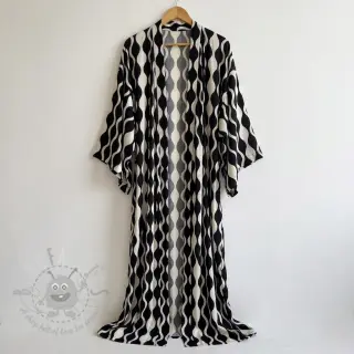 Viskoosi ECOVERO Abstract black ecru