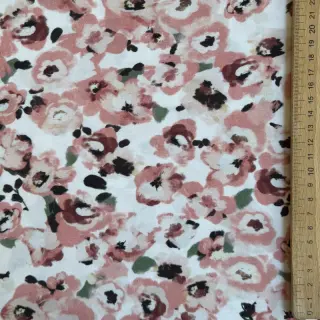 Viskóza POPLIN STRETCH Flowers white digital print