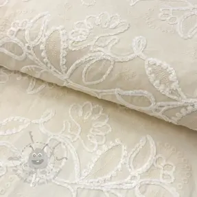 Puuvillakangas EMBROIDERY Chenille Manon design B