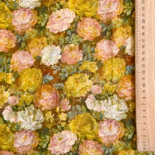 Viskóza RAYON POPLIN Flower sea design C