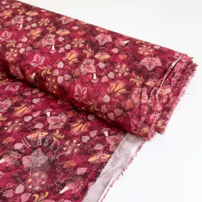 Viskoosi RAYON POPLIN Dark barrock design C