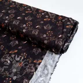 Viskoosi RAYON POPLIN Dark barrock design A