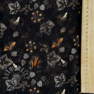 Viskoosi RAYON POPLIN Dark barrock design Ja