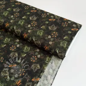 Viskoosi RAYON POPLIN Dark barrock design B