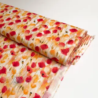 Viskoosi RAYON POPLIN Poppys design C