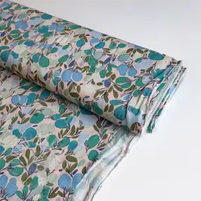 Viskoosi RAYON POPLIN Simplistic flowers design C