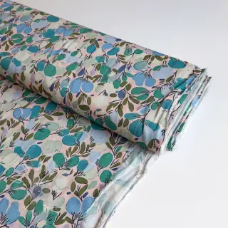 Viskoosi RAYON POPLIN Simplistic flowers design C