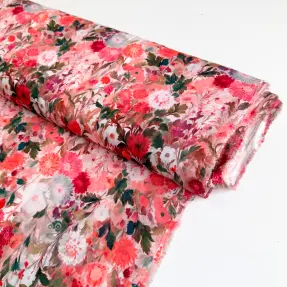 Viskoosi RAYON POPLIN Wild flowers design B
