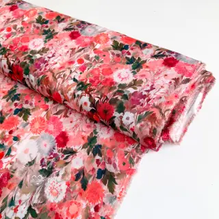 Viskoosi RAYON POPLIN Wild flowers design B