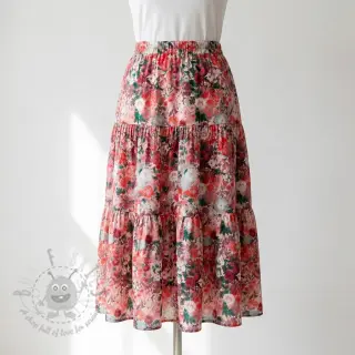 Viskoosi RAYON POPLIN Wild flowers design D