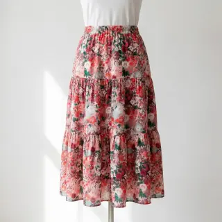 Viskóza RAYON POPLIN Wild flowers design D