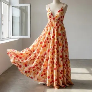 Viskóza RAYON POPLIN Poppys design C