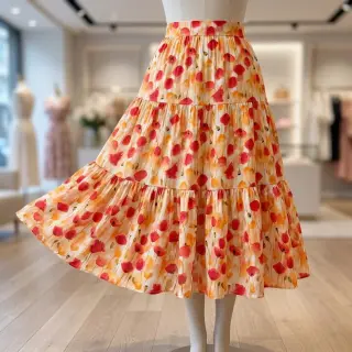 Viskóza RAYON POPLIN Poppys design C