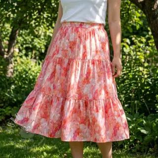 Viskoosi RAYON POPLIN Faded spots design D