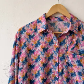 Viskoosi RAYON POPLIN Faded spots design Ja