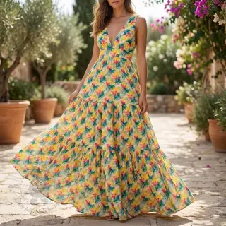Viskoosi RAYON POPLIN Faded spots design B