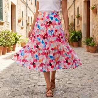 Viskoosi RAYON POPLIN Bouncy design F