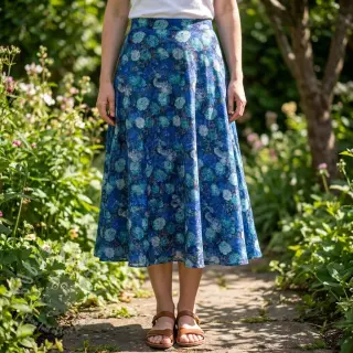 Viskoosi RAYON POPLIN Flower sea design B