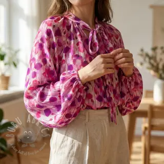 Viskoosi RAYON POPLIN Poppys design B