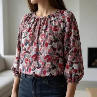 Viskóza RAYON POPLIN Floral design C