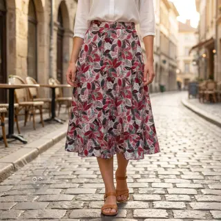 Viskoosi RAYON POPLIN Floral design C