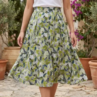 Viskoosi RAYON POPLIN Floral design D