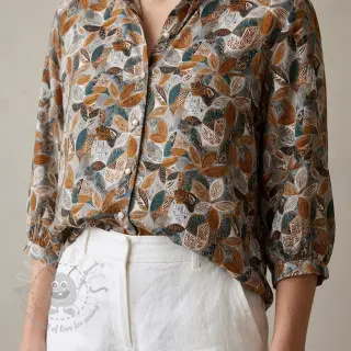 Viskoosi RAYON POPLIN Floral design E