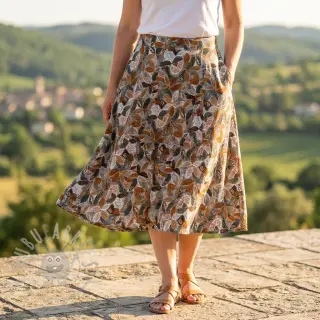 Viskoosi RAYON POPLIN Floral design E
