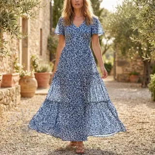 Viskoosi RAYON POPLIN Eve design D