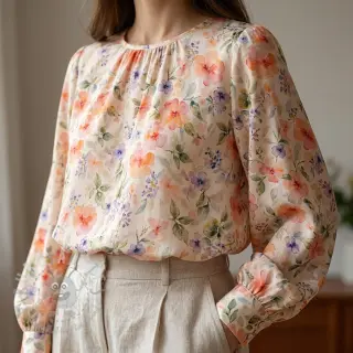 Viskoosi RAYON POPLIN Love design D
